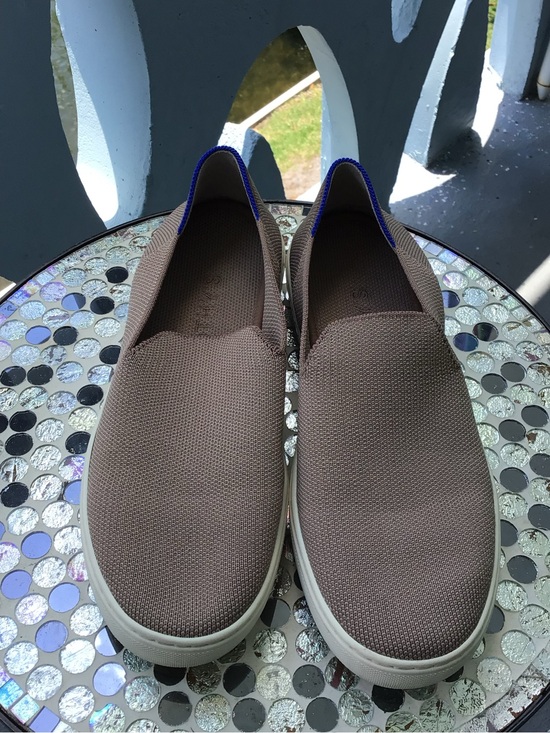 Rothy’s The Original Slip On Men\'s Casual Knit Sneakers Kachi with Blue Stripe main image 11